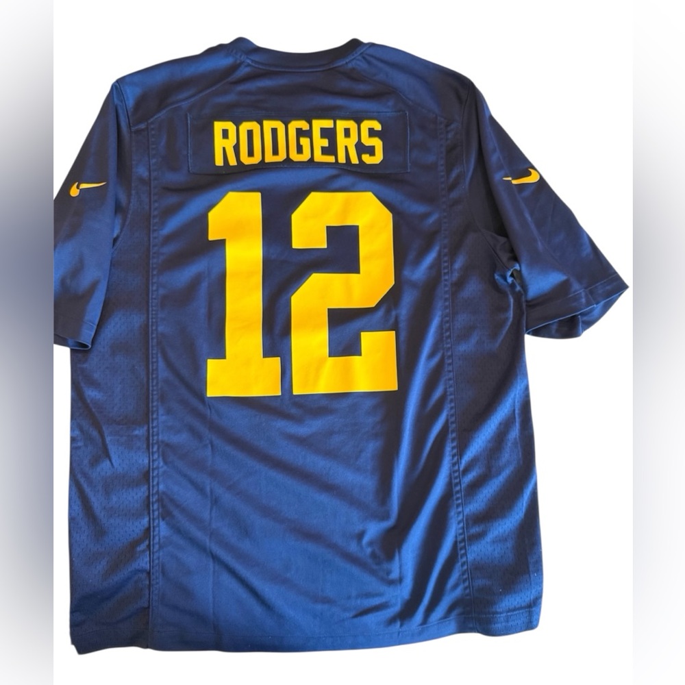 NFL Onfield Nike Green Bay Packers Rogers #12 Thowback Jersey 50 Blue/Gold XL